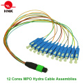 12-24 Cores MPO Hydra Cable Assemblies